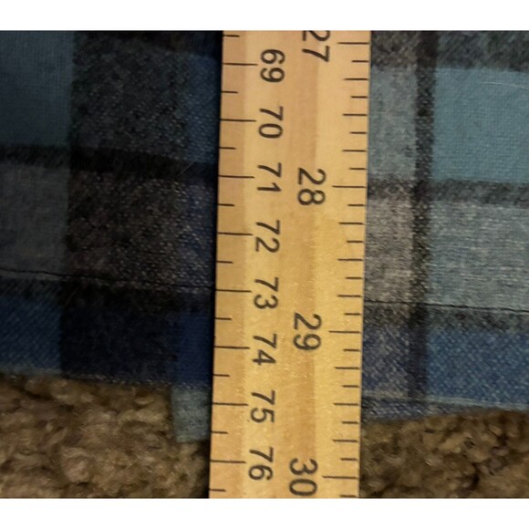 NWOT Pendleton Original Board Shirt BLUE Surf Plaid Beach Boys Virgin Wool-L - Picture 9 of 10